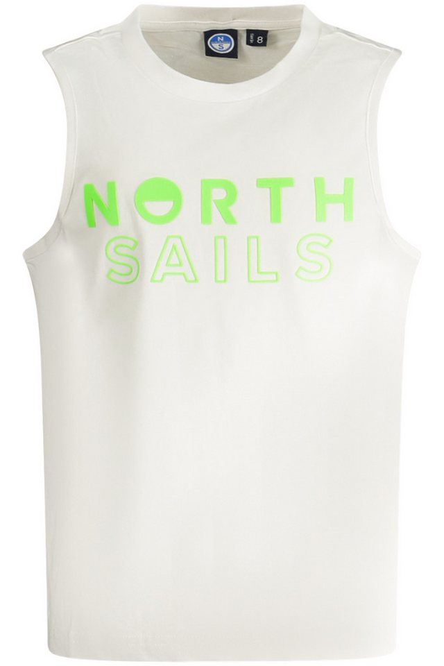 North Sails Langarmhemd Stylisches Kinder Tanktop Weiß – Trägershirt mit Druck & Rundhals von North Sails