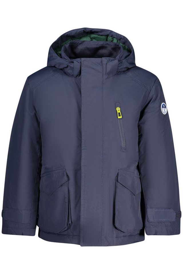North Sails Outdoorjacke Blaue Kinderjacke mit abnehmbarer Kapuze und umweltfreundlichem Design von North Sails