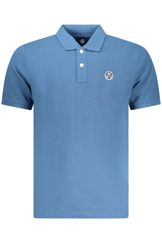 North Sails Poloshirt Herren-Poloshirt Blau mit Logo und Applikation – von North Sails