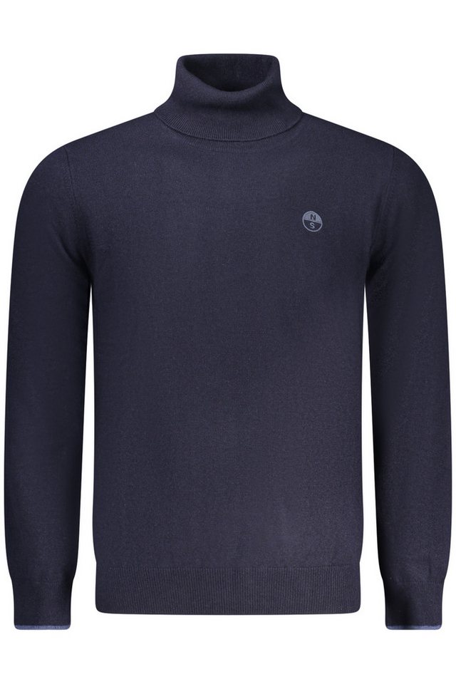 North Sails Strickpullover Eleganter Herren-Rollkragenpullover in Blau mit Stickerei - Nachhaltig von North Sails