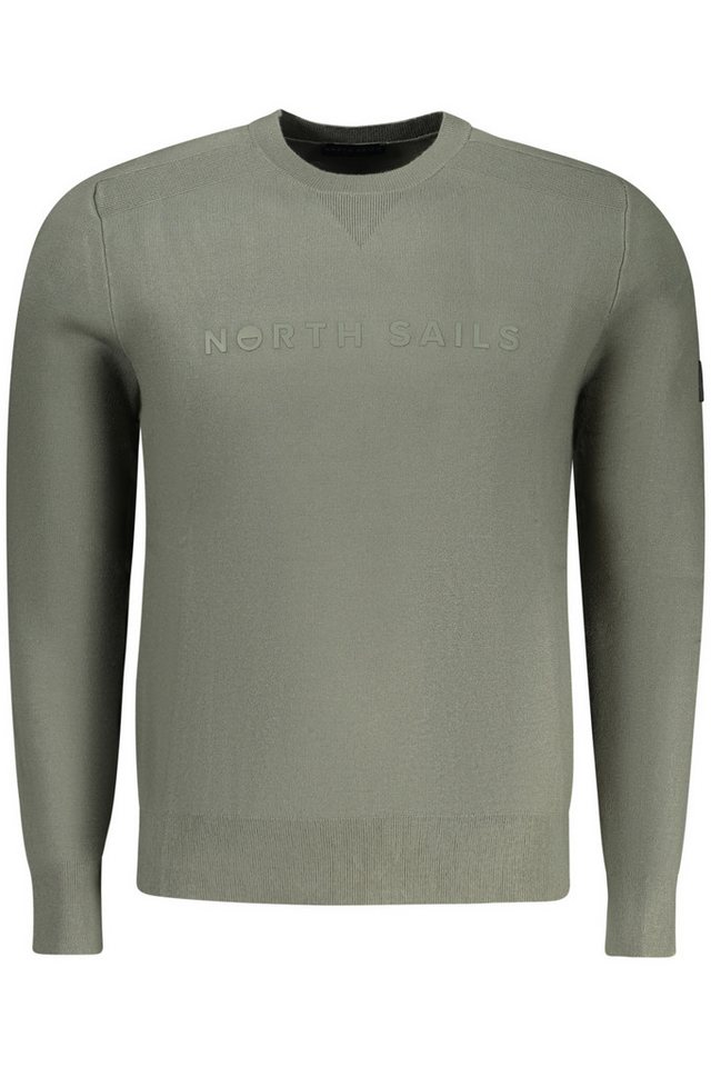 North Sails Strickpullover Grüner Herren Pullover mit Druck & Applikation - Ocean Positive Desig von North Sails