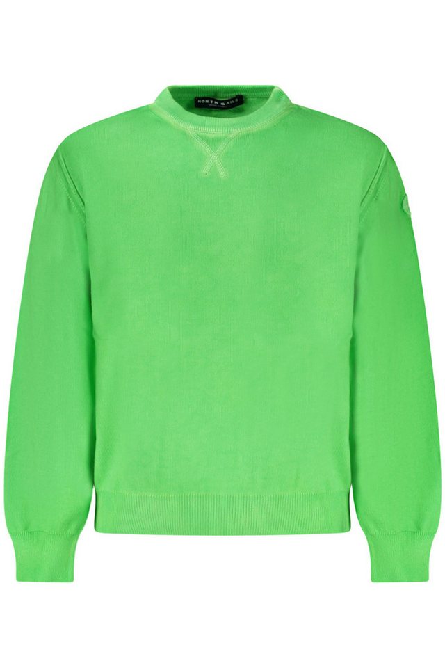 North Sails Strickpullover Grüner Kinderpullover mit Rundhalsausschnitt und Langarm - Logo-Detai von North Sails