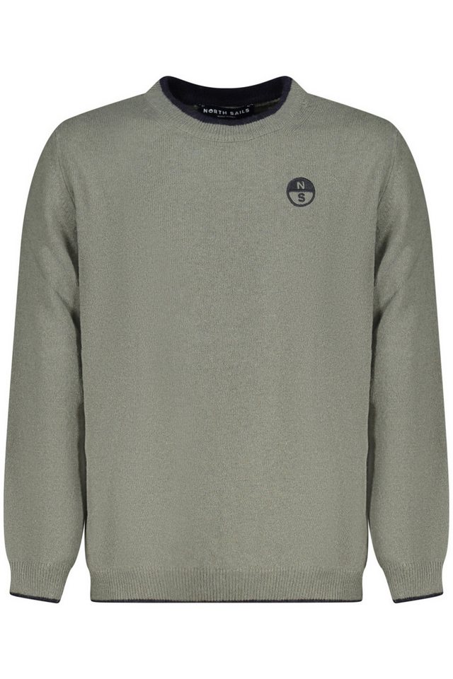 North Sails Strickpullover Grüner Kinderpullover mit Stickerei und Rundhals – Langarm Design von North Sails