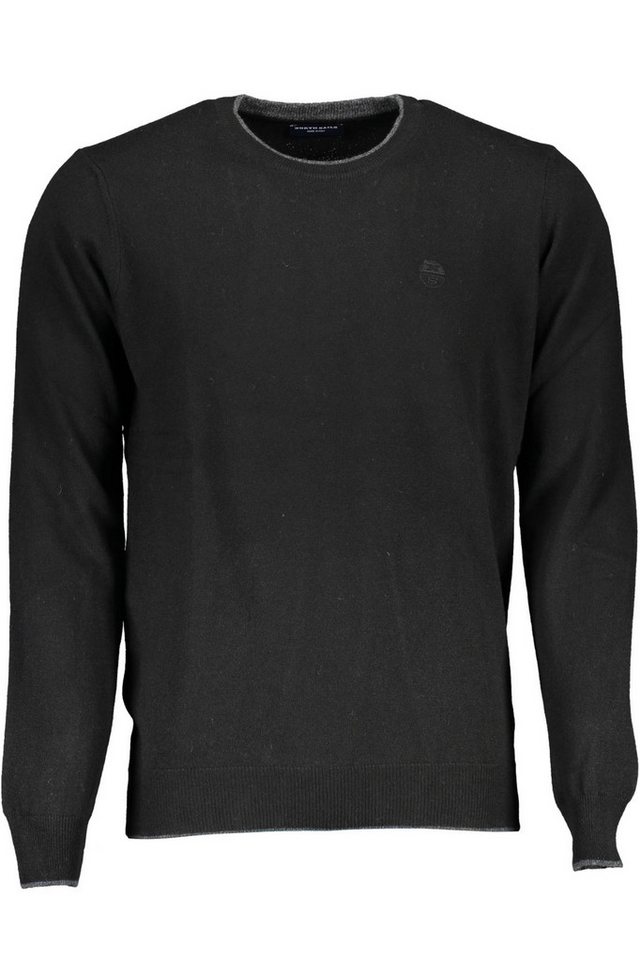 North Sails Strickpullover Herren-Sweatshirt Schwarz: Stilvoll mit Stickerei aus recycelten Faser von North Sails