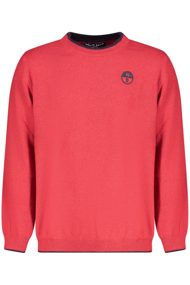 North Sails Strickpullover Roter Kinderpullover mit Rundhals & Stickerei - Langarm Design von North Sails