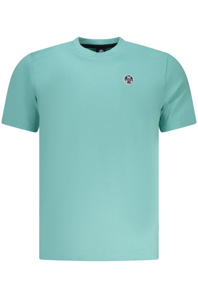 North Sails T-Shirt Blaues Herren T-Shirt mit Applikation und Rundhals von North Sails