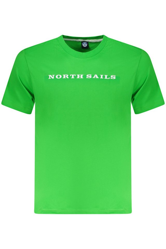 North Sails T-Shirt Grünes Herren T-Shirt: Kurzarm, Rundhals & Logo - von North Sails
