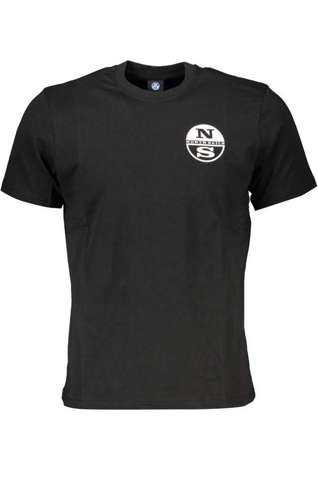 North Sails T-Shirt Herren Kurzarm T-Shirt Schwarz mit Rundhals und von North Sails