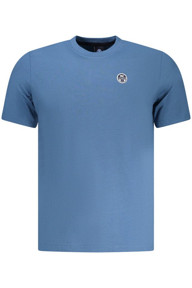North Sails T-Shirt Herren Kurzarm T-Shirt in Blau mit Rundhals und von North Sails
