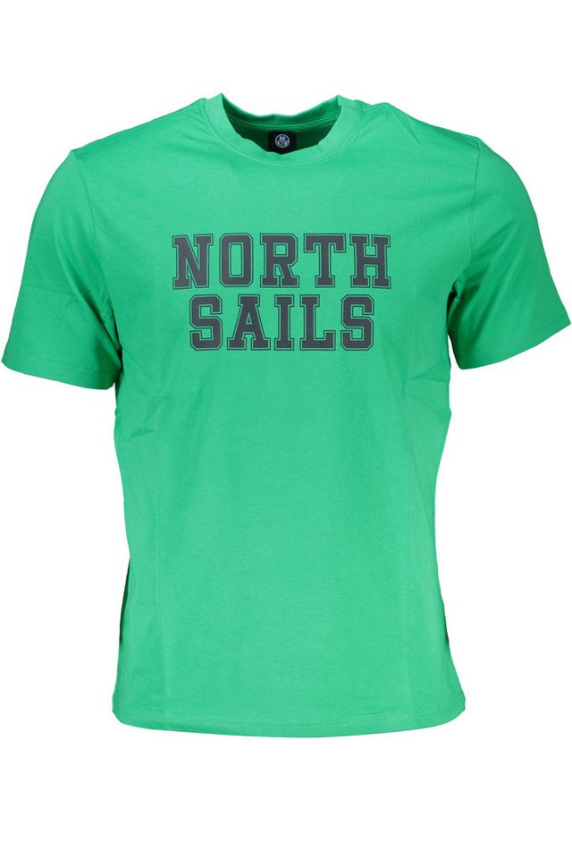 North Sails T-Shirt Herren Kurzarm T-Shirt in Grün mit Rundhals und von North Sails