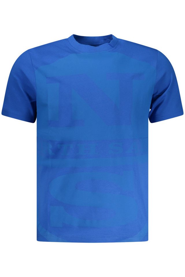 North Sails T-Shirt Herren T-Shirt Blau Rundhals mit Print und Logo - von North Sails