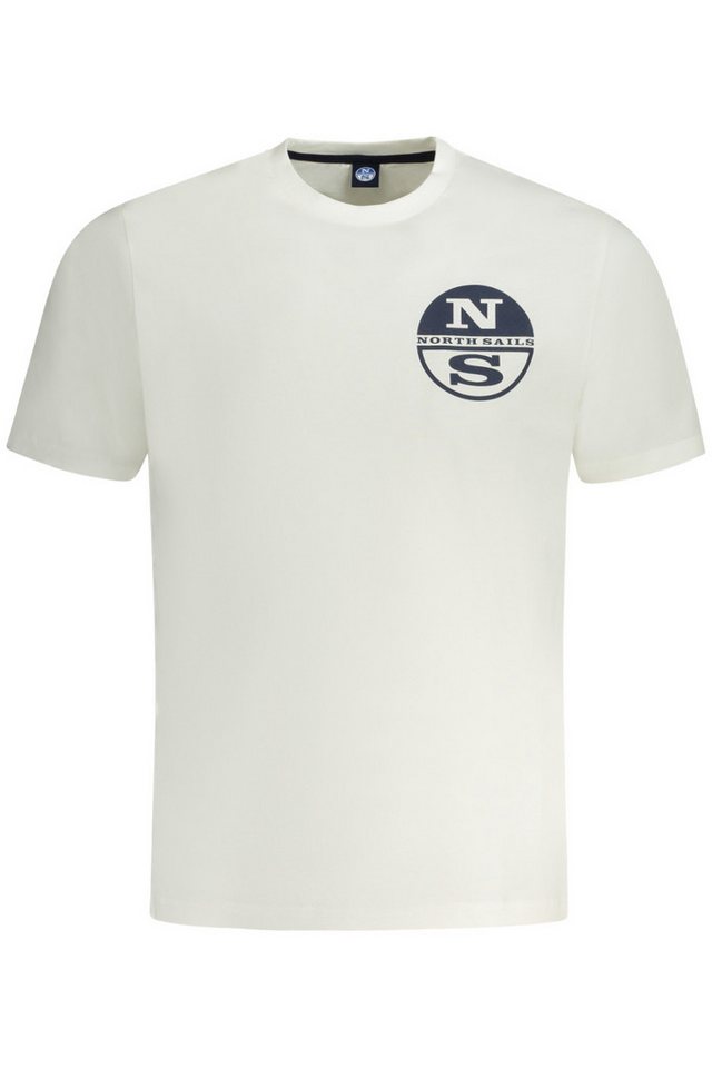 North Sails T-Shirt Kurzarm Herren T-Shirt: Weißes Rundhals-Shirt mit von North Sails