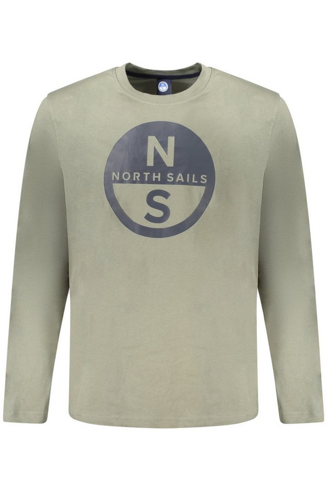 North Sails T-Shirt Nachhaltiges Herren Langarmshirt in Grün mit Logo von North Sails