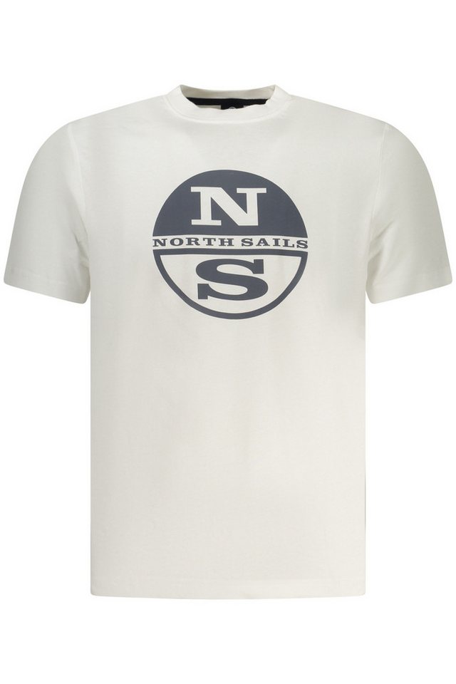 North Sails T-Shirt Weißes Herren T-Shirt mit Druck und Rundhals – von North Sails