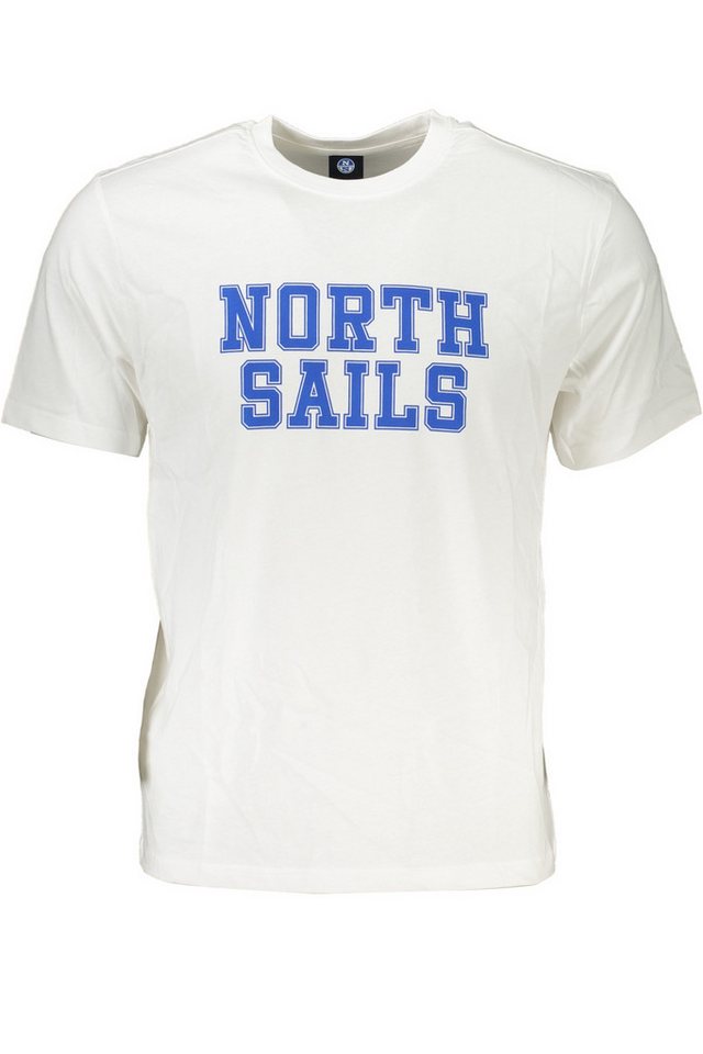 North Sails T-Shirt Weißes Herren T-Shirt mit Rundhals und Logo-Druck von North Sails