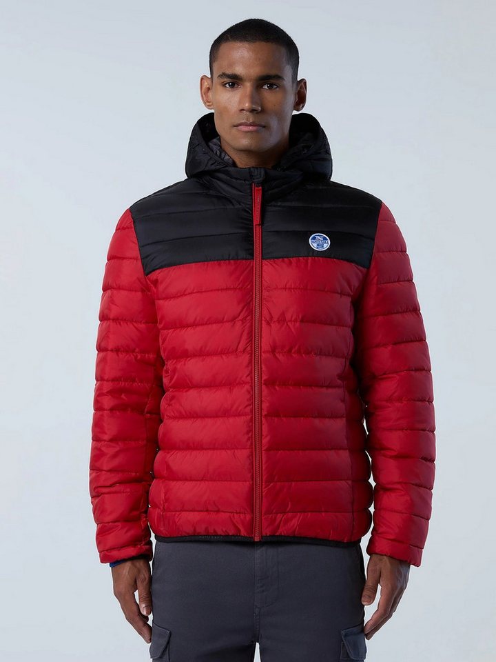 North Sails Winterjacke Winter-Steppjacke Sky Hoodie Jacket (wasserdicht) rot/schwarz Herren von North Sails