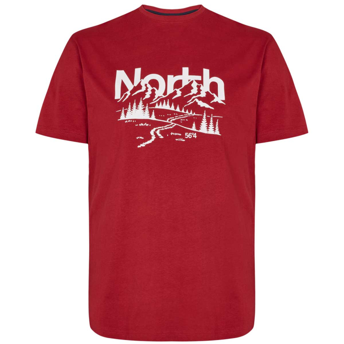 North T-Shirt mit Label-Print von North