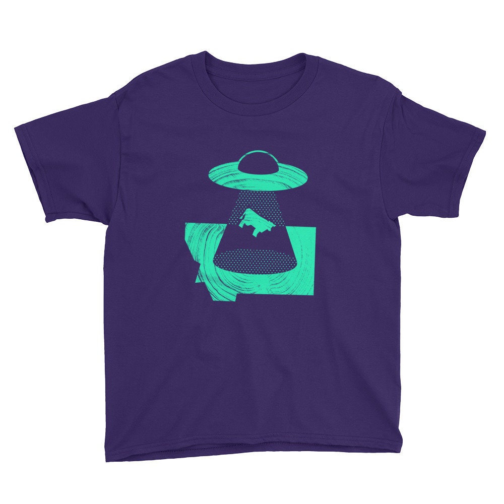 Montana Ufo - Jugend Kurzarm T-Shirt von NorthBeastClothingCo