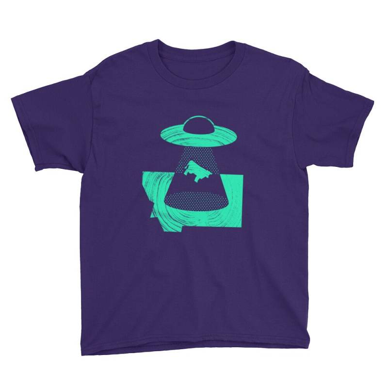 Montana Ufo - Jugend Kurzarm T-Shirt von NorthBeastClothingCo