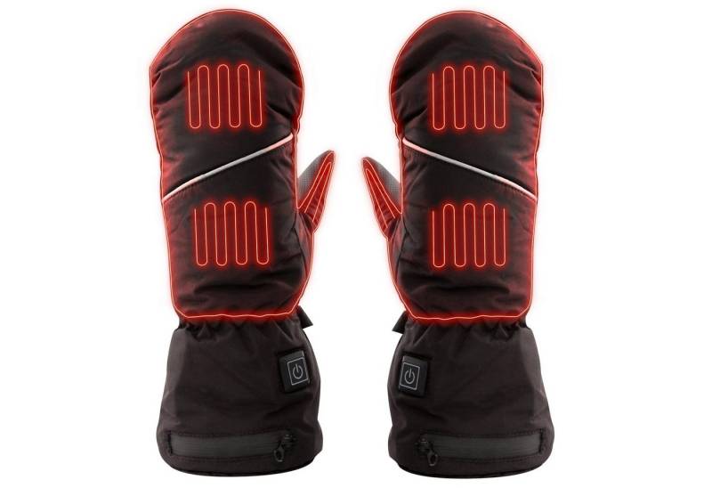 NorthHeat Fäustlinge Optimierte beheizte Handschuhe, beheizbare Handschuhe, Heizhandschuhe (ansprechende Kartonverpackung, inkl 2 Powerbanks, 2 Verbindungskabel, 2 Ersatzkabel, 1 Ladekabel) beheizbar, wasserdicht und extra Grip von NorthHeat