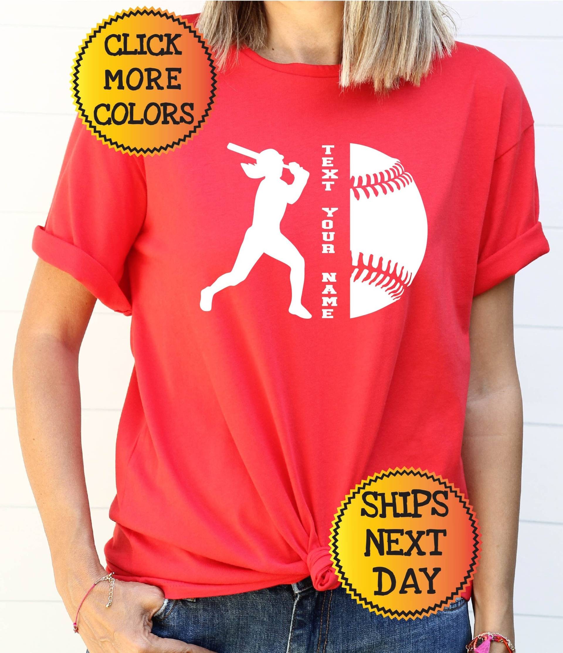 Softball Shirt, Personalisiertes Mädchen Benutzerdefiniertes T-Shirt, Liebhaber Geschenk, Geschenk von NorthStarApparels