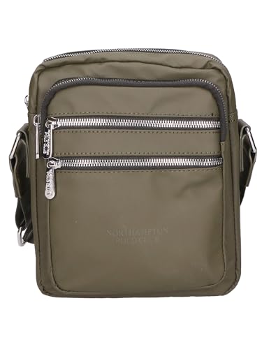 Northampton Polo Club Umhängetasche für Herren. Veganes Produkt. Außenmaterial: 100% PU-Leder. Modeprodukt. GLX22PCL302023FBG-GRÜN. 20x23x7 cm von Northampton Polo Club