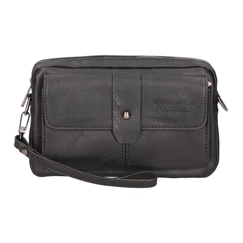 Northampton Polo Club Umhängetasche für Herren. Veganes Produkt. Außenmaterial: 100% PU-Leder. Modeprodukt. GLX22PCL304923FBG-BLACK. 15x23x5cm von Northampton Polo Club
