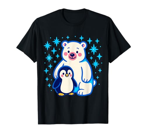 Arctic Blue Polar Pals Star Snow Kinder Jugendliche Schüler T-Shirt Arctic Blue Polar Pals Star Snow Kinder Jugendliche Schüler T-Shirt von Northern Snow Friends Studio for Little Ones Child