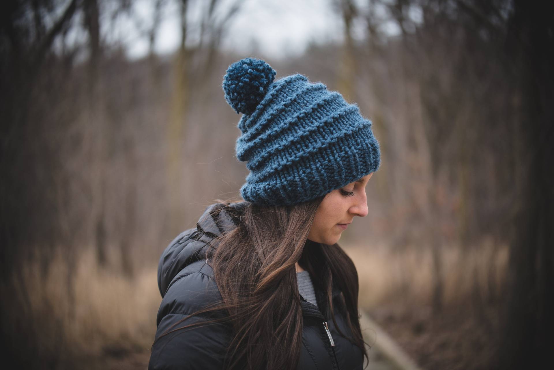 Marais Gestrickte Mütze in Denim Marais Gestrickte Mütze in Denim von NorthernHeartKnits