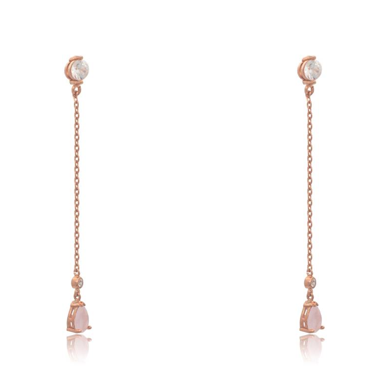 925 Sterling Silber Ohrringe, Rosa Regentropfen Mit Zirkonia Stein, Länge 6, 8 cm, Baumeln & Tropfen, Ohrstecker Schließen, Geschenk Freundin 925 Sterling Silber Ohrringe, Rosa Regentropfen Mit Zirkonia Stein, Länge 6, 8 cm, Baumeln & Tropfen, Ohrstecker Schließen, Geschenk Freundin von NorthernLightsLondon