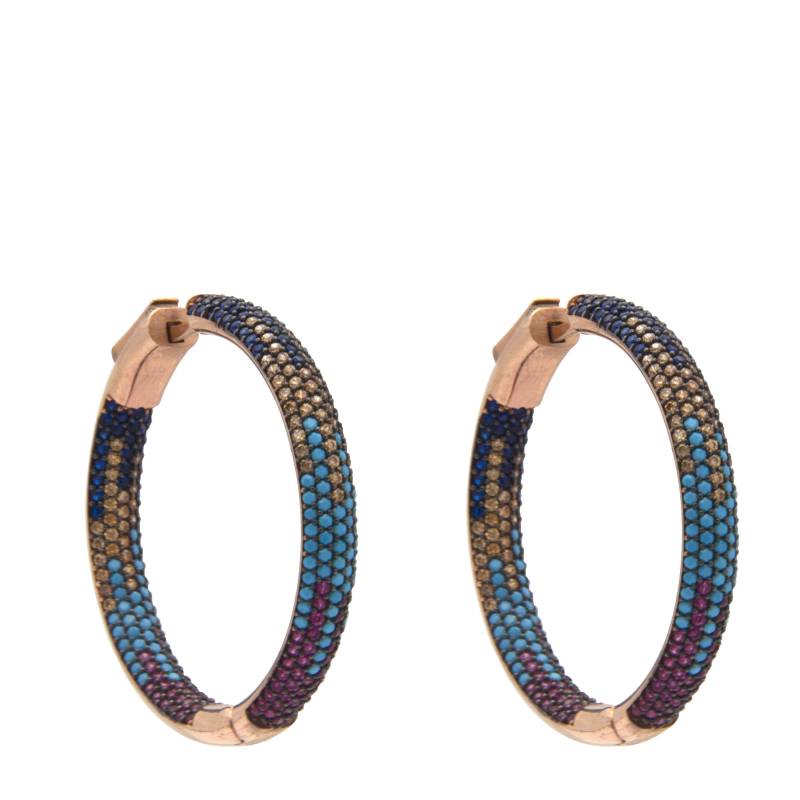 Zirkonia Pave Inlay Creolen in Rose Vergoldetem Sterling Silber, Hochzeitsohrringe, Zierliche Creolen, Ohrstecker Zirkonia Pave Inlay Creolen in Rose Vergoldetem Sterling Silber, Hochzeitsohrringe, Zierliche Creolen, Ohrstecker von NorthernLightsLondon