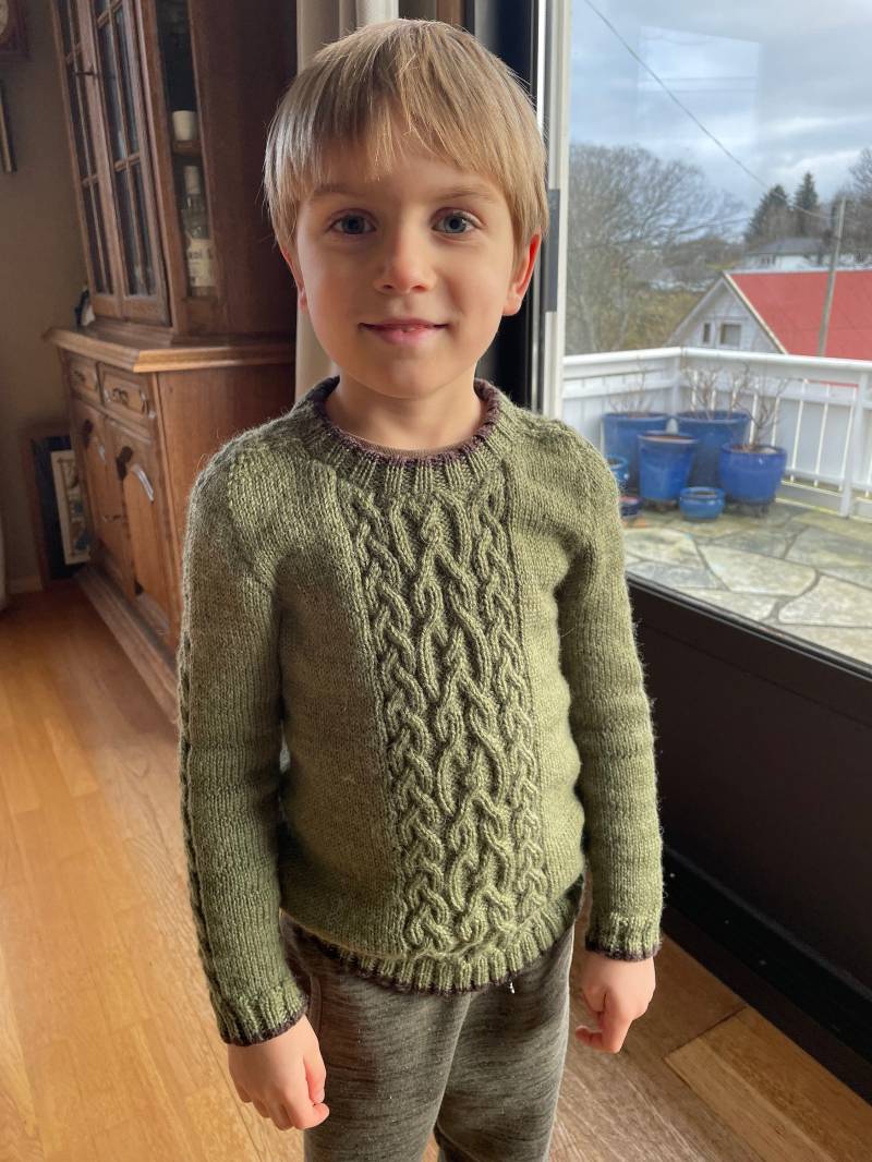 Kleiner Cassiope Pullover. Handgestrickter Pullover Mit Flechtzopf Aus 100% Merinowolle von NorthernlightsNO