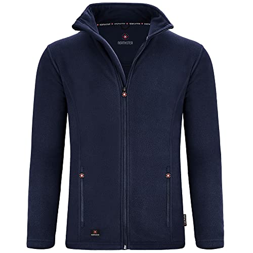 Northster Herren Fleece Jacke Outdoor Freizeitjacke zum Wandern und Trekking, navy, 4XL von Northster