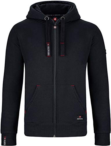 Northster Herren Kapuzenjacke Sweatjacke Hoodie mit Reißverschluss, schwarz, 2XL von Northster