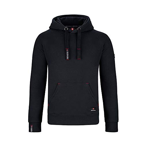 Northster Herren Kapuzenpullover Hoodie Sweatshirt mit Kapuze, schwarz, 3XL von Northster