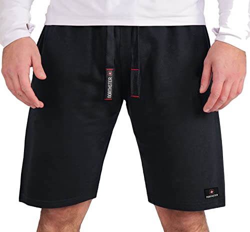 Northster Herren Shorts Männer Gym Bermuda Kurze Hose Sporthose Jungen Sommer Sportshorts Freizeithose Baumwolle weich bequem leicht lässig luftig modern sportlich praktisch blau Blaue N638 M von Northster
