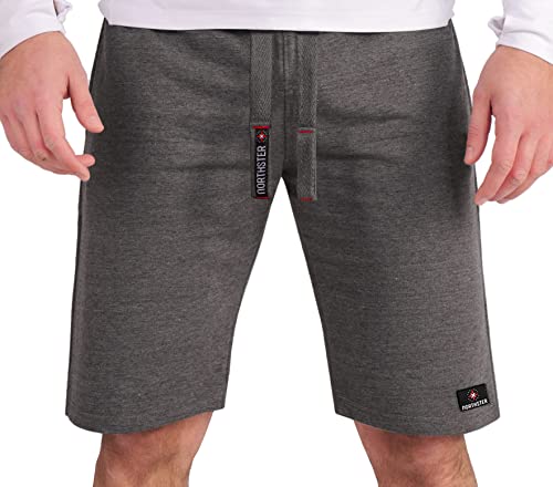 Northster Herren Terry Shorts Sporthose kurz (4XL, dunkelgrau) von Northster