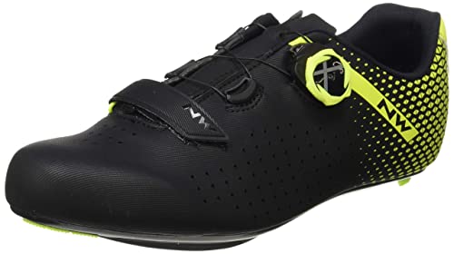 Northwave Core Plus 2 Rennradschuhe, Fahrradschuhe, Radschuhe, Gelb 42.5 von Northwave