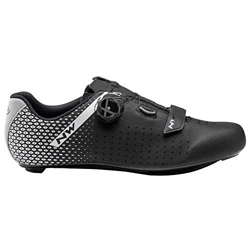 Northwave Core Plus 2 Wide Rennradschuhe, Fahrradschuhe, Radschuhe, Schwarz 46 von Northwave