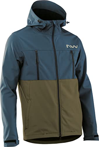 Northwave Easy Out Softshell Gravel Fahrrad Winterjacke blau/grün 2024: Größe: 3XL (56) von Northwave