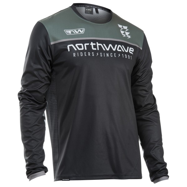 Northwave - Edge 2 Jersey Long Sleeve - Radtrikot Gr 3XL;L;M;XL grau/schwarz;oliv von Northwave