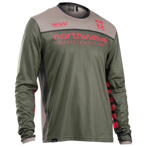 Northwave - Edge 2 Jersey Long Sleeve - Radtrikot Gr L oliv von Northwave