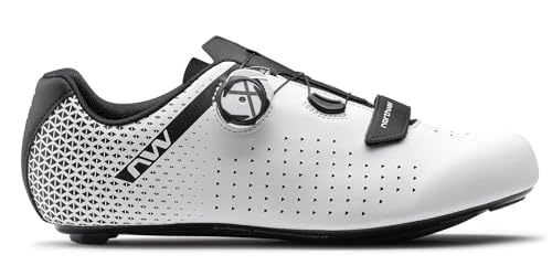 Northwave Core Plus 2 Rennradschuhe, Fahrradschuhe, Radschuhe, Weiß 44 von Northwave