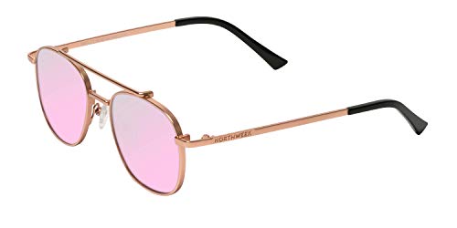 NORTHWEEK Unisex-Erwachsene Falcon Sonnenbrille, Mehrfarbig (Rose Gold Metal/Polarized), 11.0 von Northweek