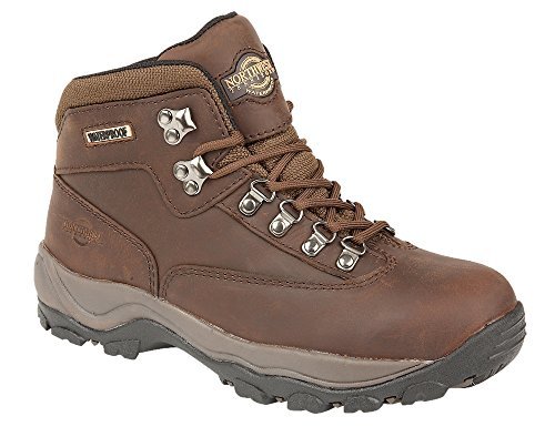 Northwest Territory Damen-Peak-Leder-wasserdichter Wander-Trekkingstiefel, Braun Gewachst, 7 UK/41 EU von Northwest Territory