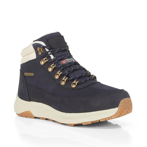 Northwest Territory NEVIS Damen Nubukleder Wasserdicht Wanderstiefel Rutschfester Griff Wanderstiefel für Outdoor Trails Trekking, navy, 39 EU von Northwest Territory