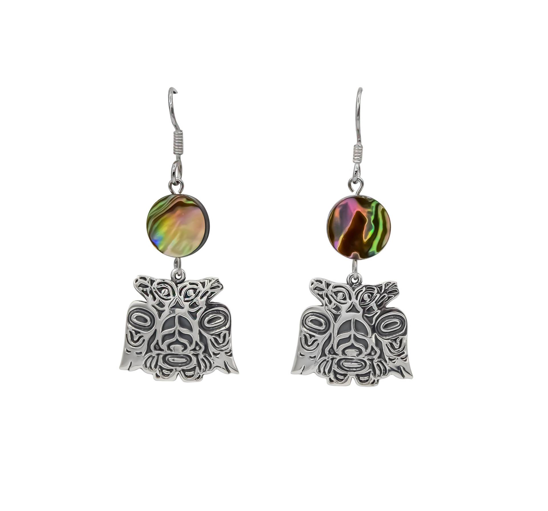 Lovebirds Sterling Silber & Abalone Ohrringe - 2, 5 cm Lovebirds Sterling Silber & Abalone Ohrringe - 2, 5 cm von NorthwestNativeGifts