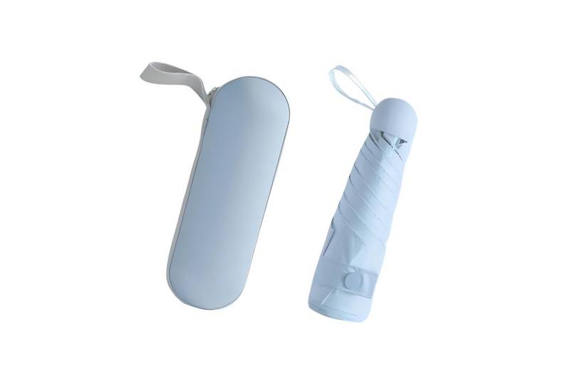 Norvéa Home Taschenregenschirm Mini Regenschirm, kompakter Regenschirm mit Aufbewahrungsbox, kompakter Regenschirm mit Aufbewahrungstasche, ultra leicht von Norvéa Home