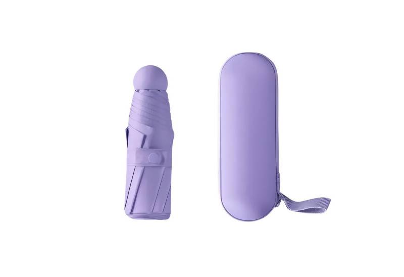 Norvéa Home Taschenregenschirm Mini Regenschirm, kompakter Regenschirm mit Aufbewahrungsbox, kompakter Regenschirm mit Aufbewahrungstasche, ultra leicht von Norvéa Home