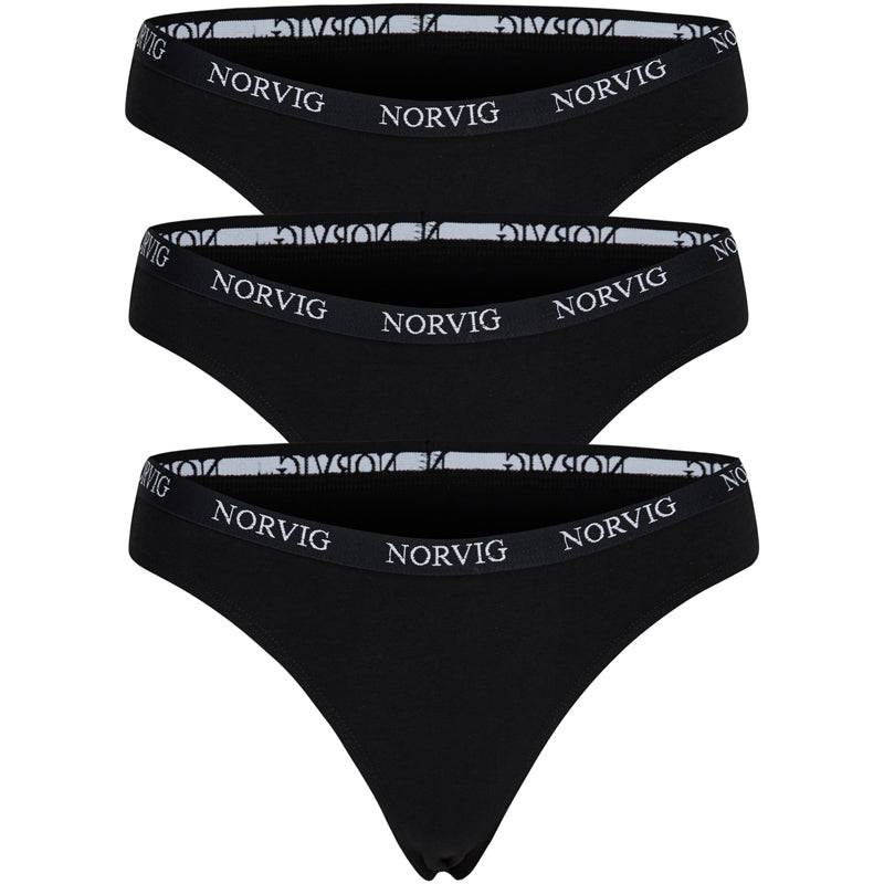 Norvig 3-Pack String, Schwarz, Größe: L, Damen von Norvig